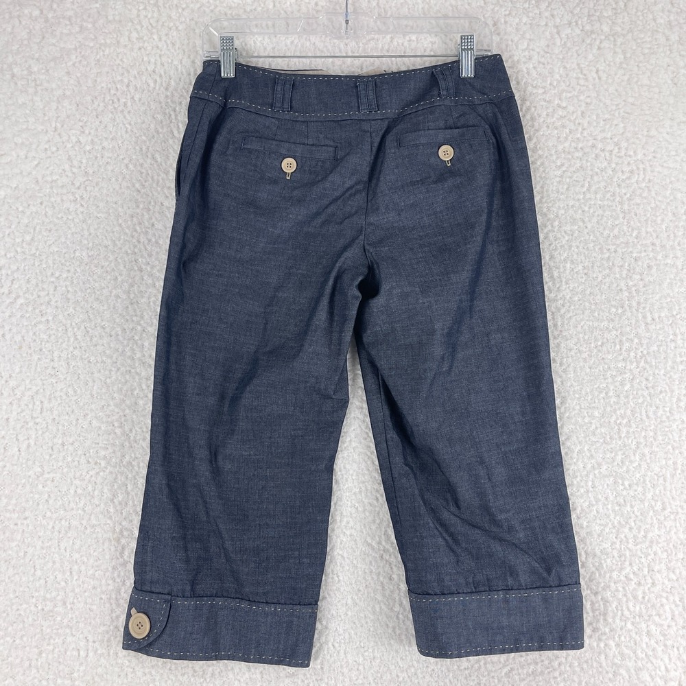 Ann Taylor LOFT‎ Blue Ann Cropped Pants Womens Straight Leg Mid-Rise Size 2 - Picture 12 of 16